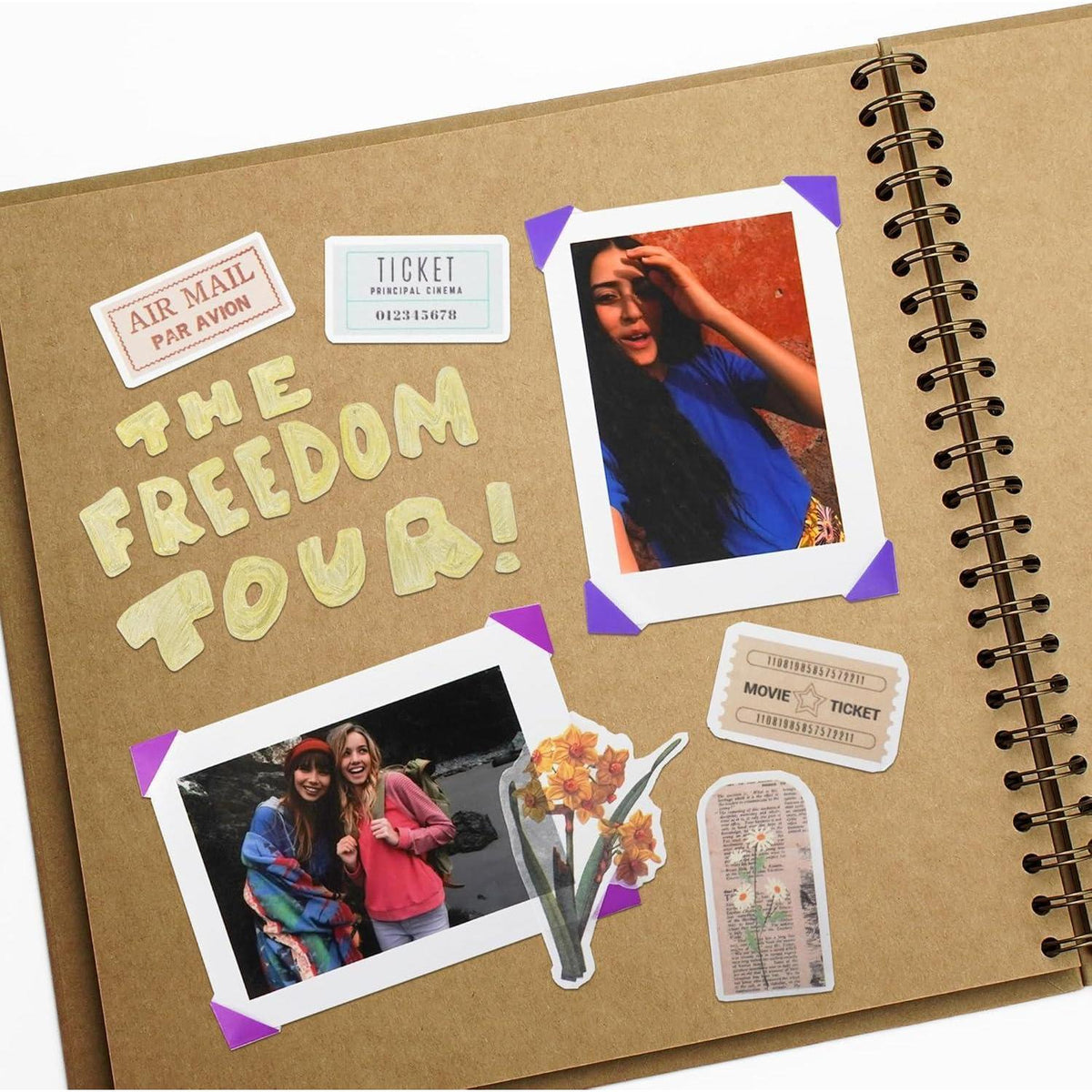 DIY Fotoalbum 18x18 cm Hardcover Kraftpapier Spiralbindung Khaki