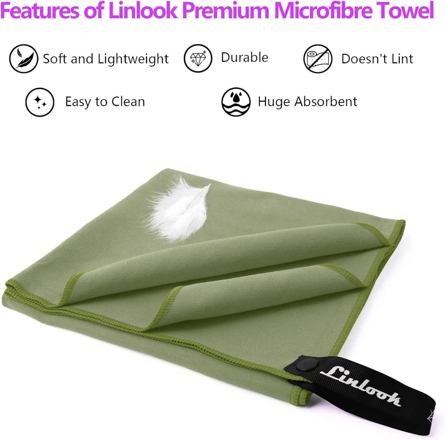 Microfaser Handtuch Klein 80x40cm 2er Set - Schnelltrocknend