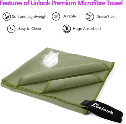 Microfaser Handtuch Klein 80x40cm 2er Set - Schnelltrocknend