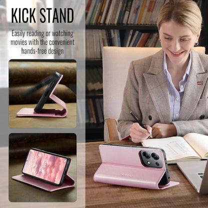 Handyhülle Xiaomi Redmi Note 13 Pro 4G Leder Flip Case Magnet