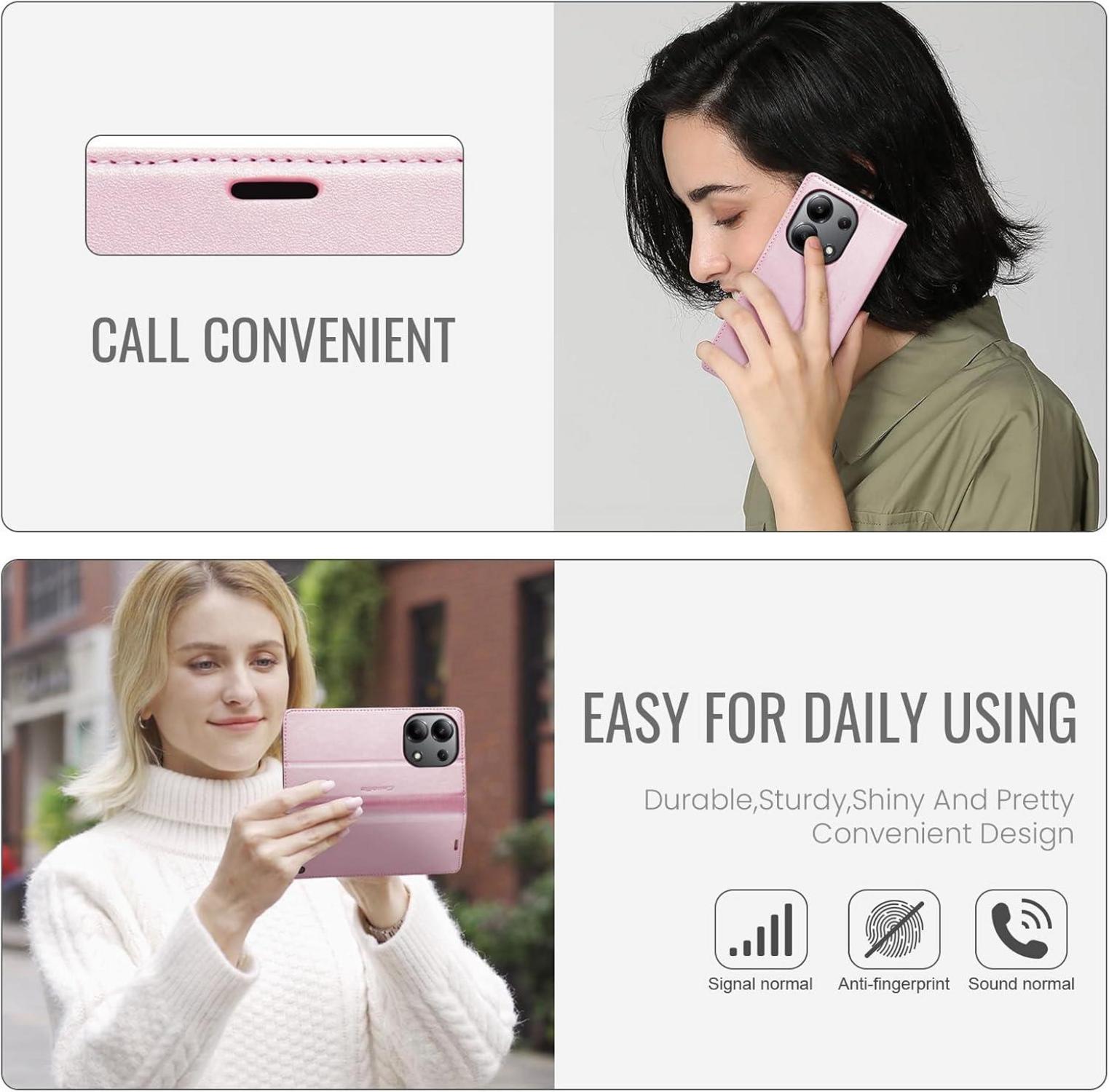 Handyhülle für Xiaomi Redmi Note 13 Pro 4G Premium Leder Flip Case
