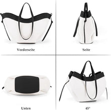 Große Tote Bag Kunstleder Damen Handtasche Elegante