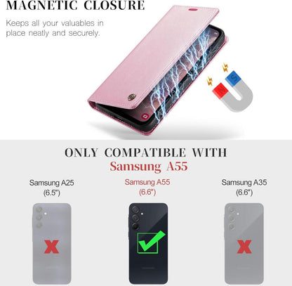 Samsung Galaxy A55 5G Handyhülle Premium Leder Klapphülle