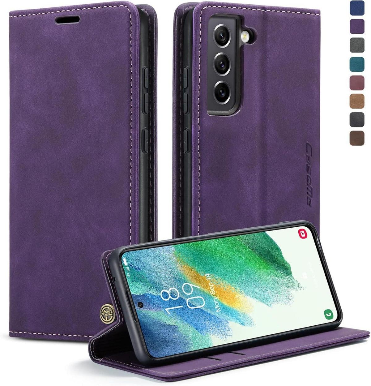 Samsung Galaxy S21 FE 5G Hülle Leder Klappbar Flip Case Standfunktion