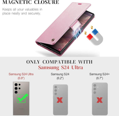 Samsung Galaxy S24 Ultra 5G Handyhülle - Premium Leder Flip