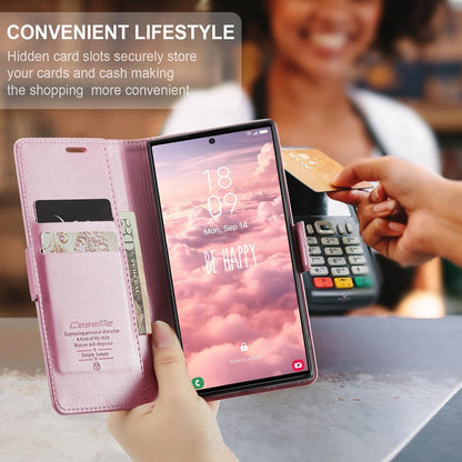 Samsung Galaxy S24 Ultra 5G Handyhülle Leder Flip Case Rose Gold