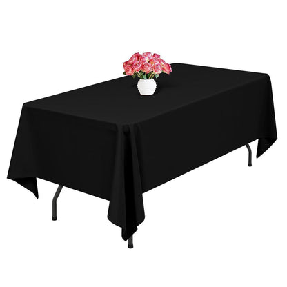 Schwarze Tischdecke Rechteckig 260x153 cm – Waschbar & Fleckenfrei