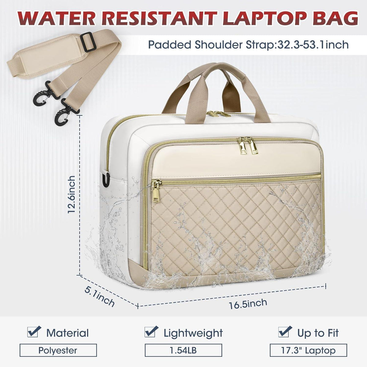 Laptoptasche 17,3 Zoll Business Damen Schultertasche