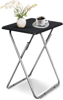Klappbarer Beistelltisch Schwarz Industriestil 48x38x66cm