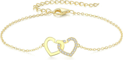 GW Armband Damen Herz Anhänger Zirkonia Silber Schmuck