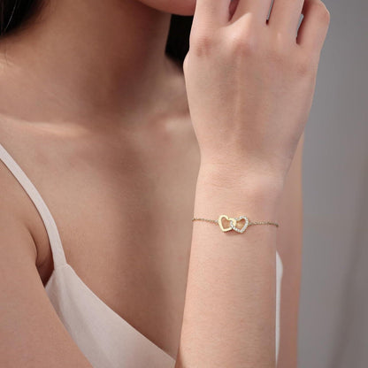 GW Armband Damen 925 Silber mit Herz Anhänger Zirkonia