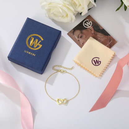 GW Armband Damen Herz Anhänger Zirkonia Silberarmband Geschenke Mama Freundin