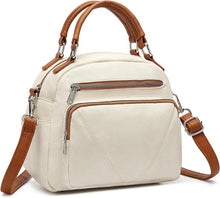 Leder Crossbody Schultertasche mit Reißverschluss