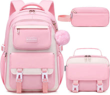 Schulrucksack Mädchen Teenager 30L Wasserdicht Multi-Tasche - Rosa