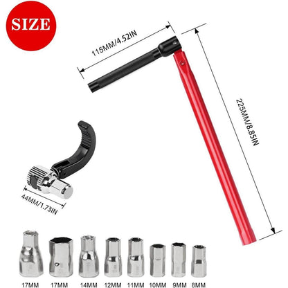 Standhahnmutterschlüssel Set 13mm Kralle SW 44 mit Einsätzen 8-17mm