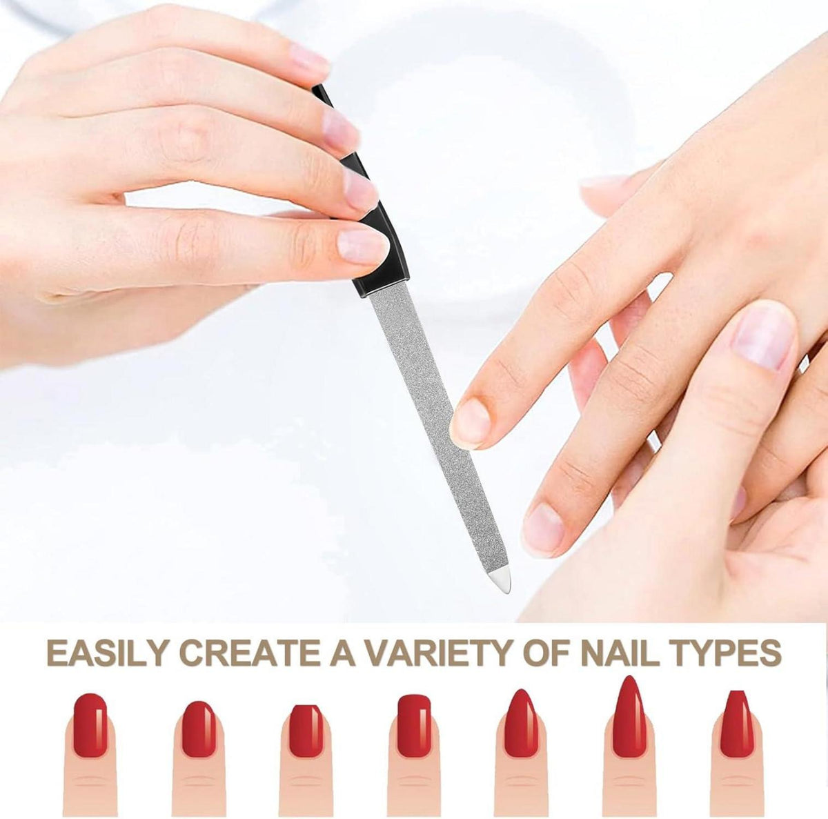 6 Stück Nagelfeile Naturnägel Maniküre Pediküre Nail File