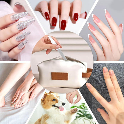 6er Set Nagelfeilen Naturnägel Maniküre Pediküre Schwarze Griffe