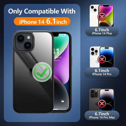 iPhone 14 Hülle 360 Grad Fullbody mit Eingebauter Glas