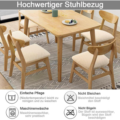 Esszimmerstuhl Sitzbezüge 4er Set – Wasserdicht & Stretch Braun