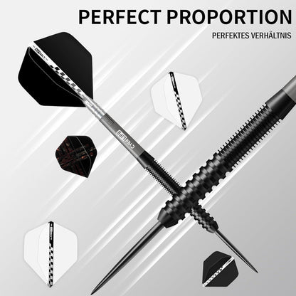 Tungsten Darts Set 23g Steel Tip mit Zubehör und Sharpener