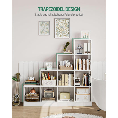 Bücherregal 10-Würfel Weiß – Verstellbar & Modular für Wohnzimmer