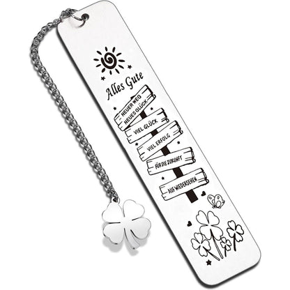 Metall Lesezeichen Glücksbringer – Abschiedsgeschenk & Mutmacher