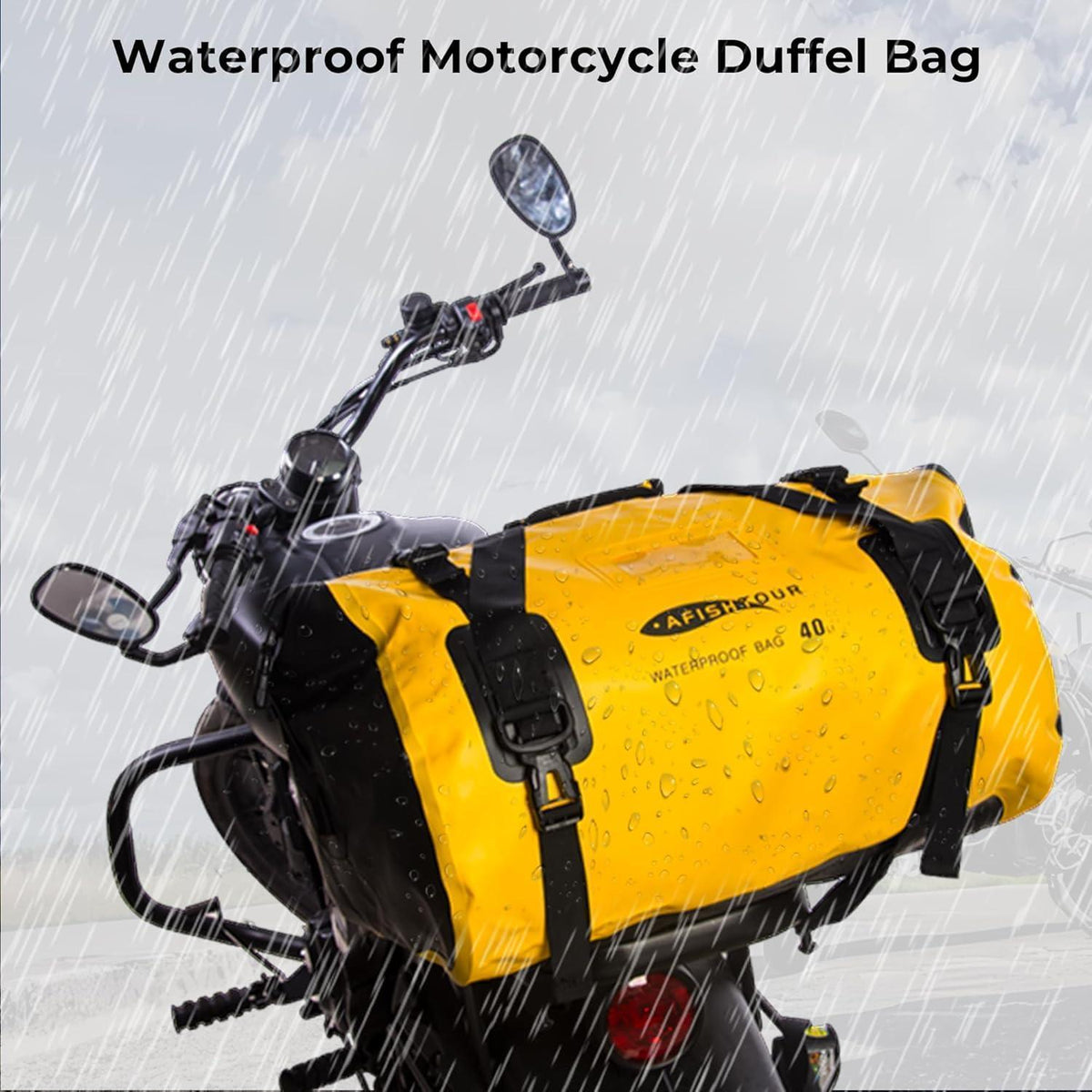 40L Wasserdichte Motorrad-Duffelbag – Gelb