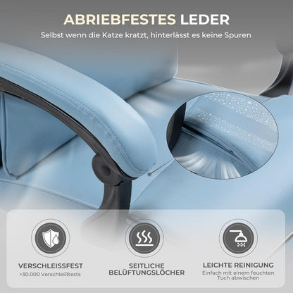 Ergonomischer Chefsessel mit Fußstütze und