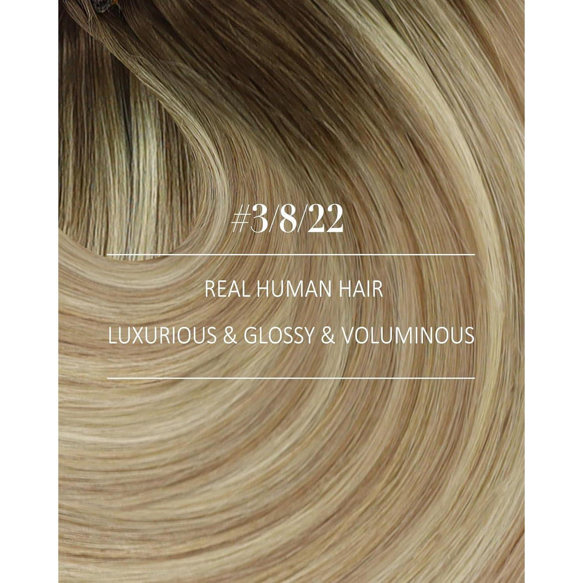 Echthaar Clip-in Extensions Braun Balayage 30cm 80g