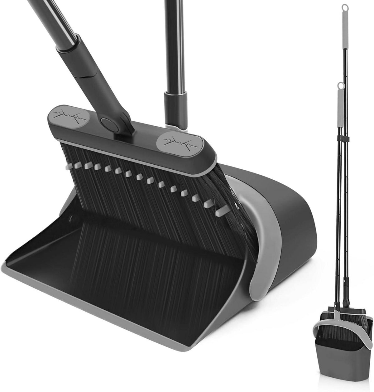 Besen Kehrschaufel Set Langem Stiel 138 cm 180 Grad Drehbar Camping