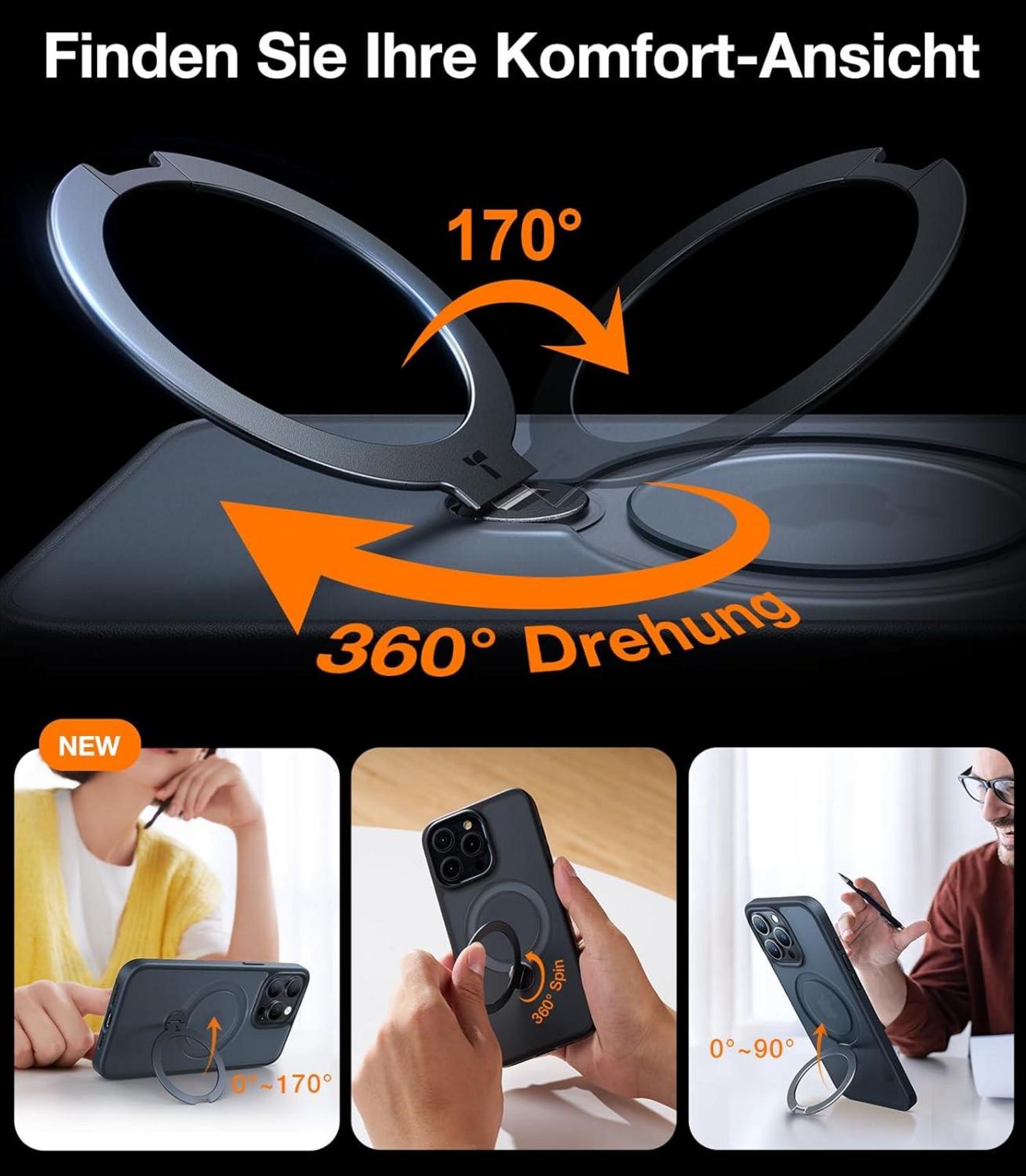 TORRAS 360° Ostand Spin iPhone 13 Pro Max Hülle