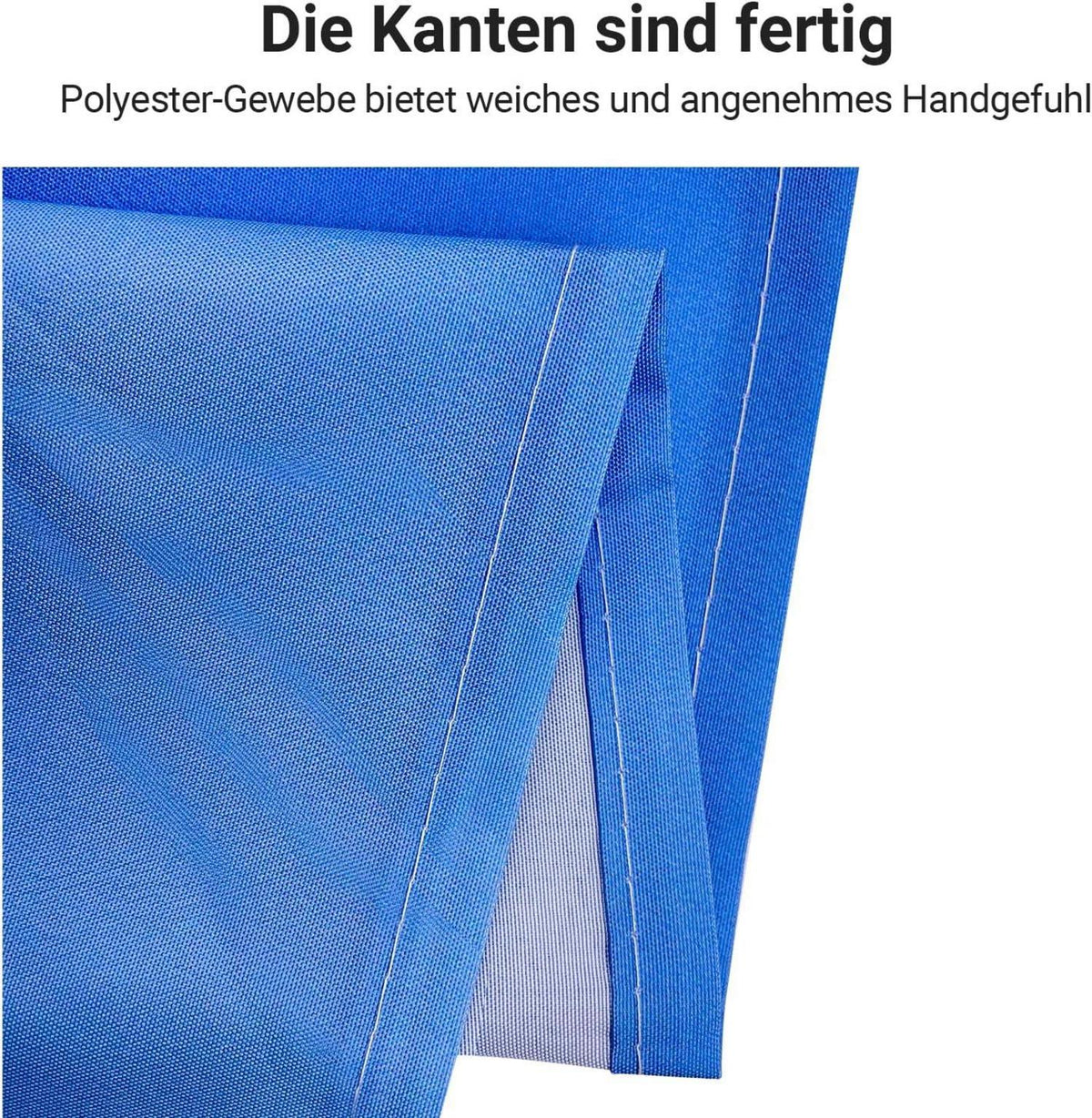 Duschvorhang 100x200cm Sea Blue Antischimmel Textil inkl. 6 Ringe