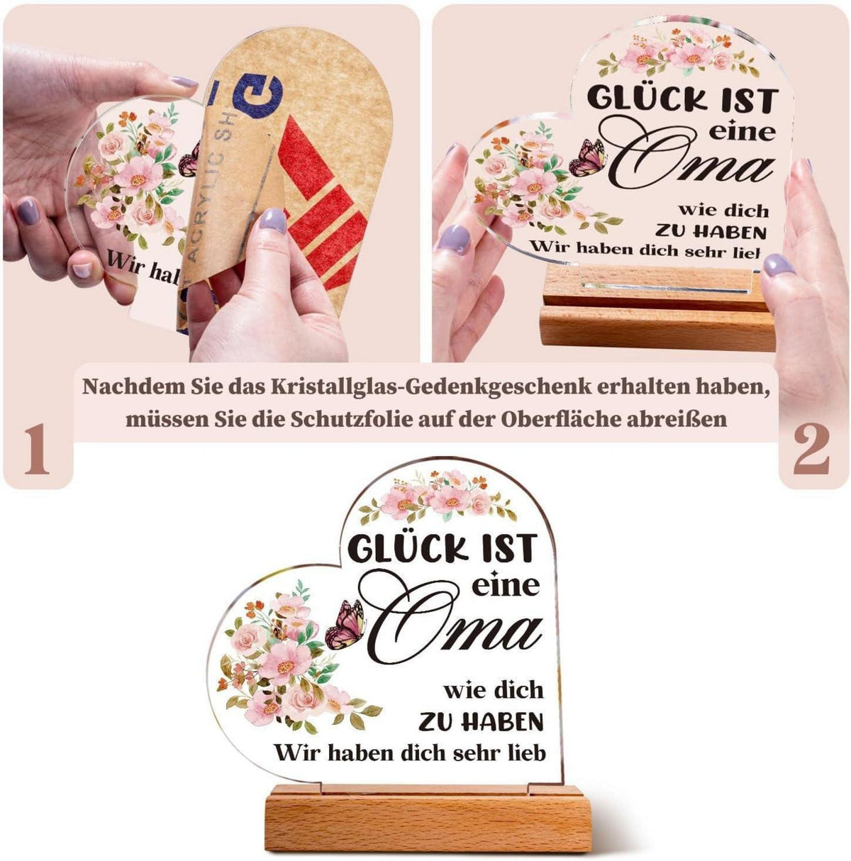Acryl Oma Geschenk Dekorative Ornamente Geburtstagsgeschenk