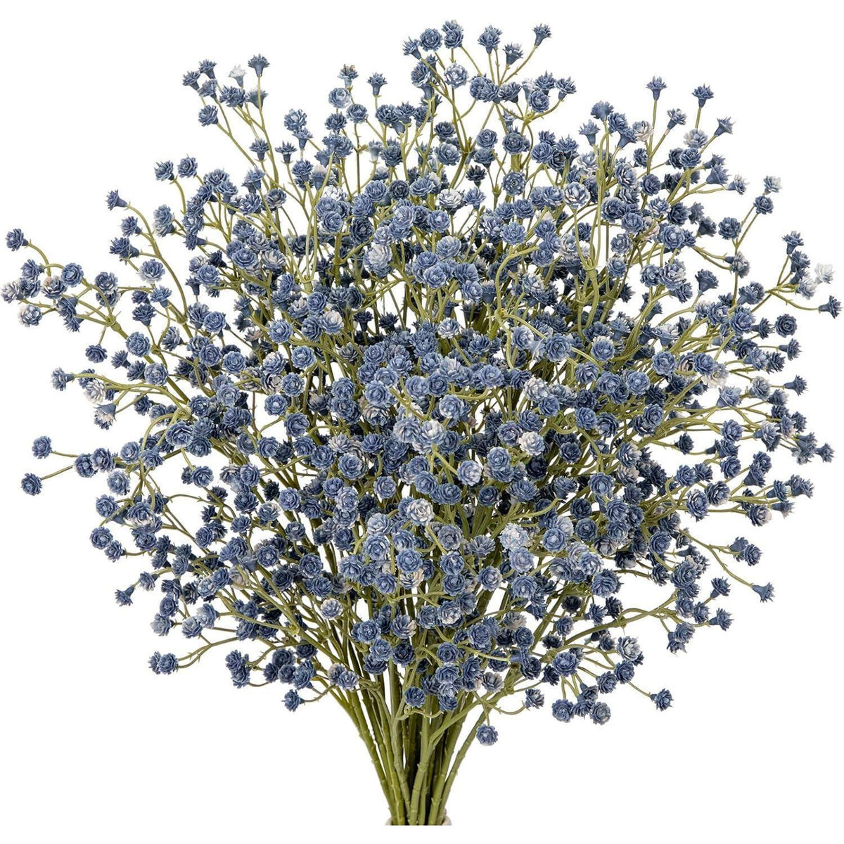10x Künstliches Schleierkraut Blau - Deko Blumenstrauß 60cm