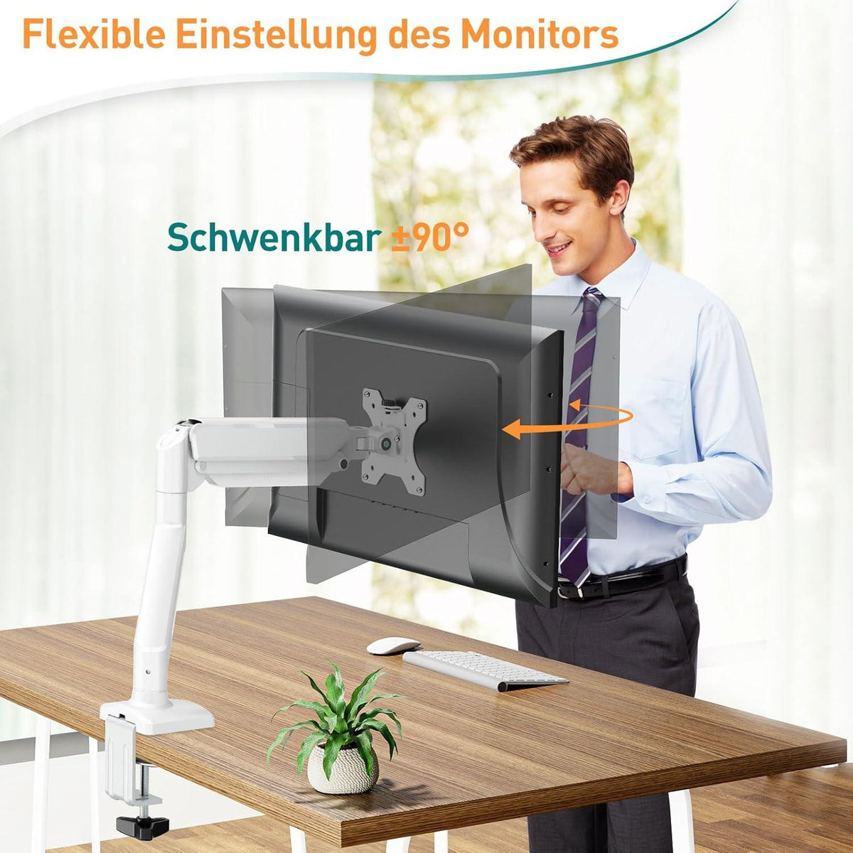 Monitor Halterung 13-32 Zoll VESA 75/100 Gasdruckfeder