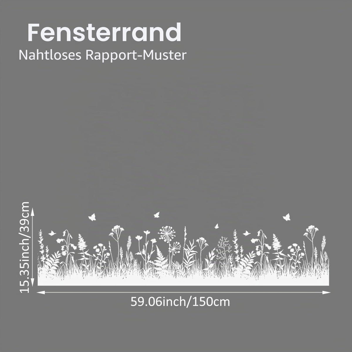 Weiße Blumen Fensterbilder - Frühlingsdeko für Fenster & Glastüren