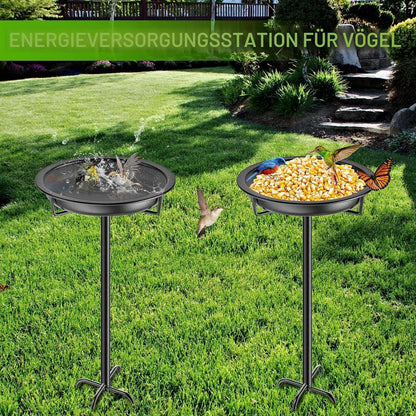 Vogeltränke Stehend – Metall Vogelbad für Garten & Balkon