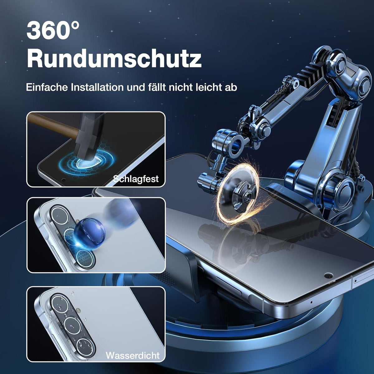 Samsung Galaxy A55 5G Schutzfolie & Kameraschutz, 9H, Ultra-HD