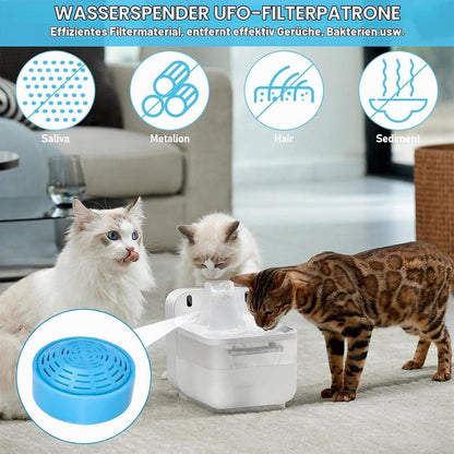 6x Katzenbrunnen Filter für Edelstahl Trinkbrunnen
