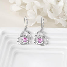 VONALA Pilz Ohrringe 925 Sterling Silber Rote Dangle Heart