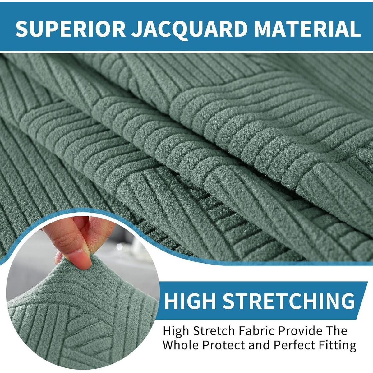 Stretch Stuhlhussen Set 4er - Grün - Waschbar & Universal