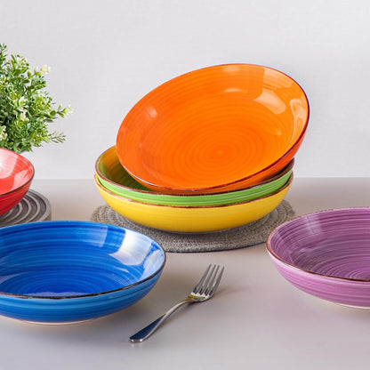 Suppenschalen Steingut Bonita Set 6er 1500ml Pastateller Spaghetti