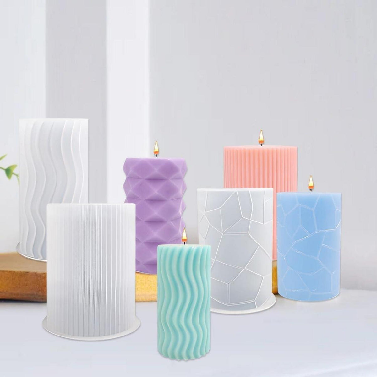 Silikon Kerzenformen Set für DIY Handwerk Home Dekor