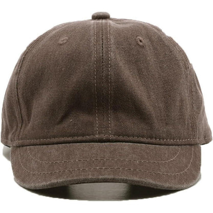 Baseballkappe Unisex Denim mit kurzer Krempe – Braun
