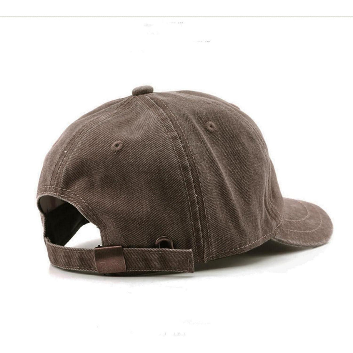 Baseballkappe Unisex Denim mit kurzer Krempe – Braun