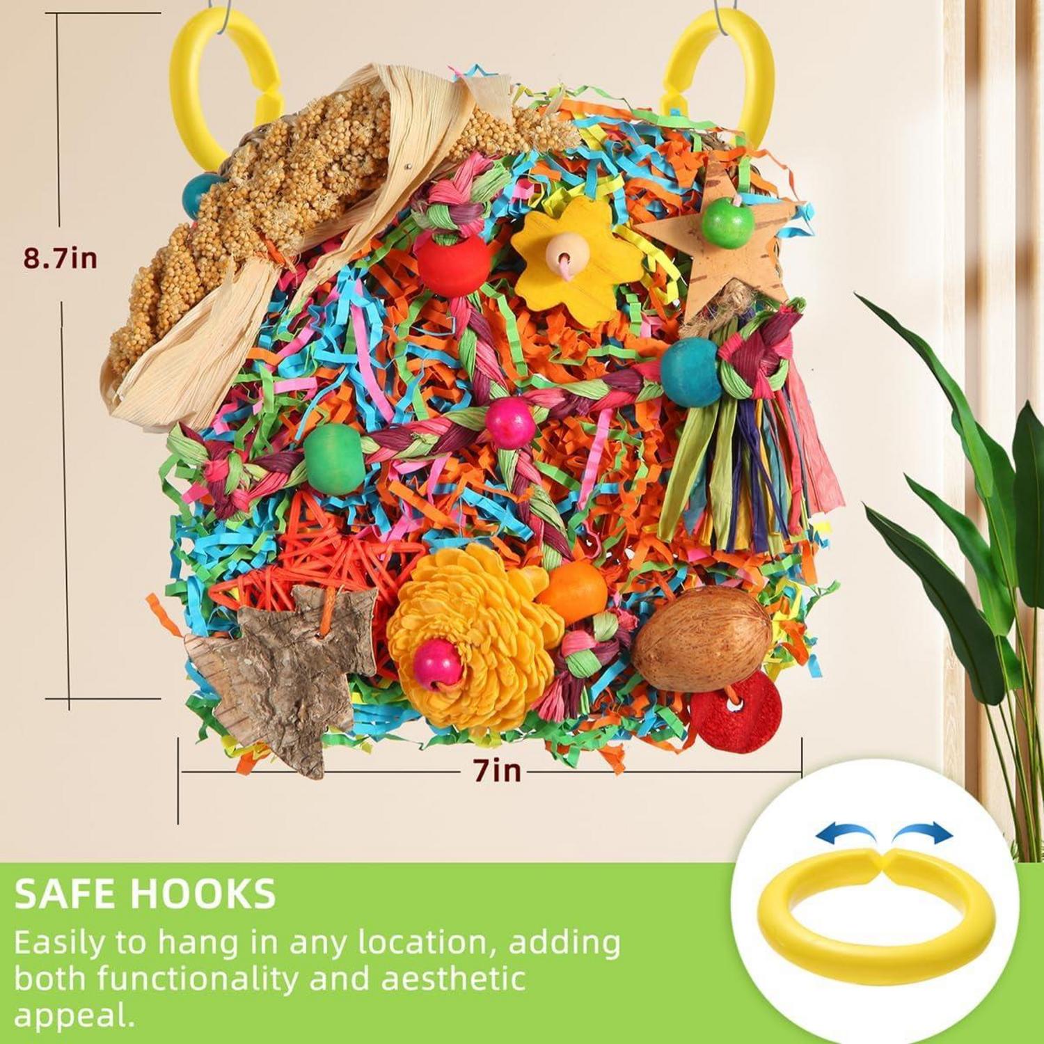 Vogelfutterspielzeug Grasmatte Kletterwand für Sittiche & Papageien