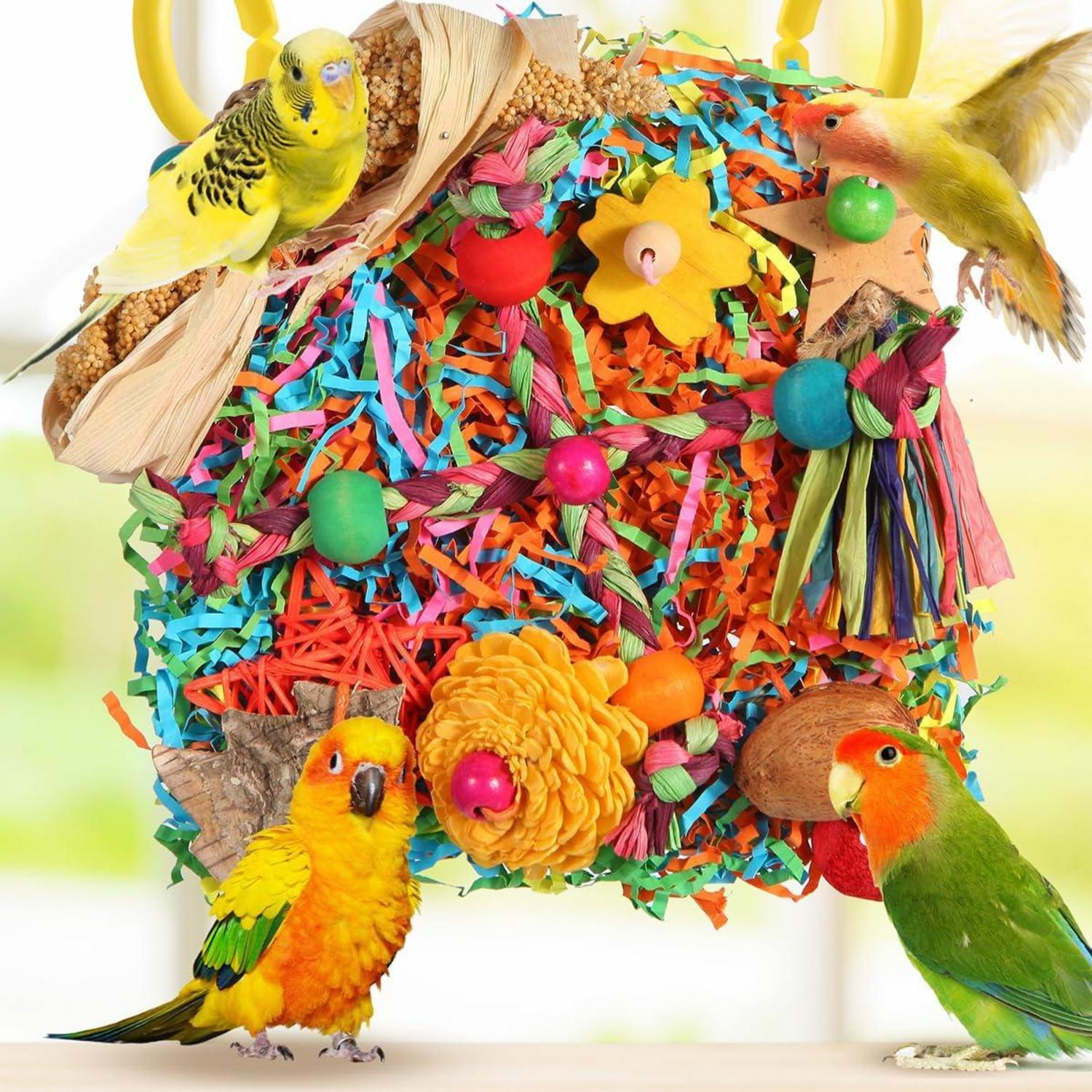 Vogelspielzeug Sittich Papagei Nymphensittich Grasmatte Kletterwand