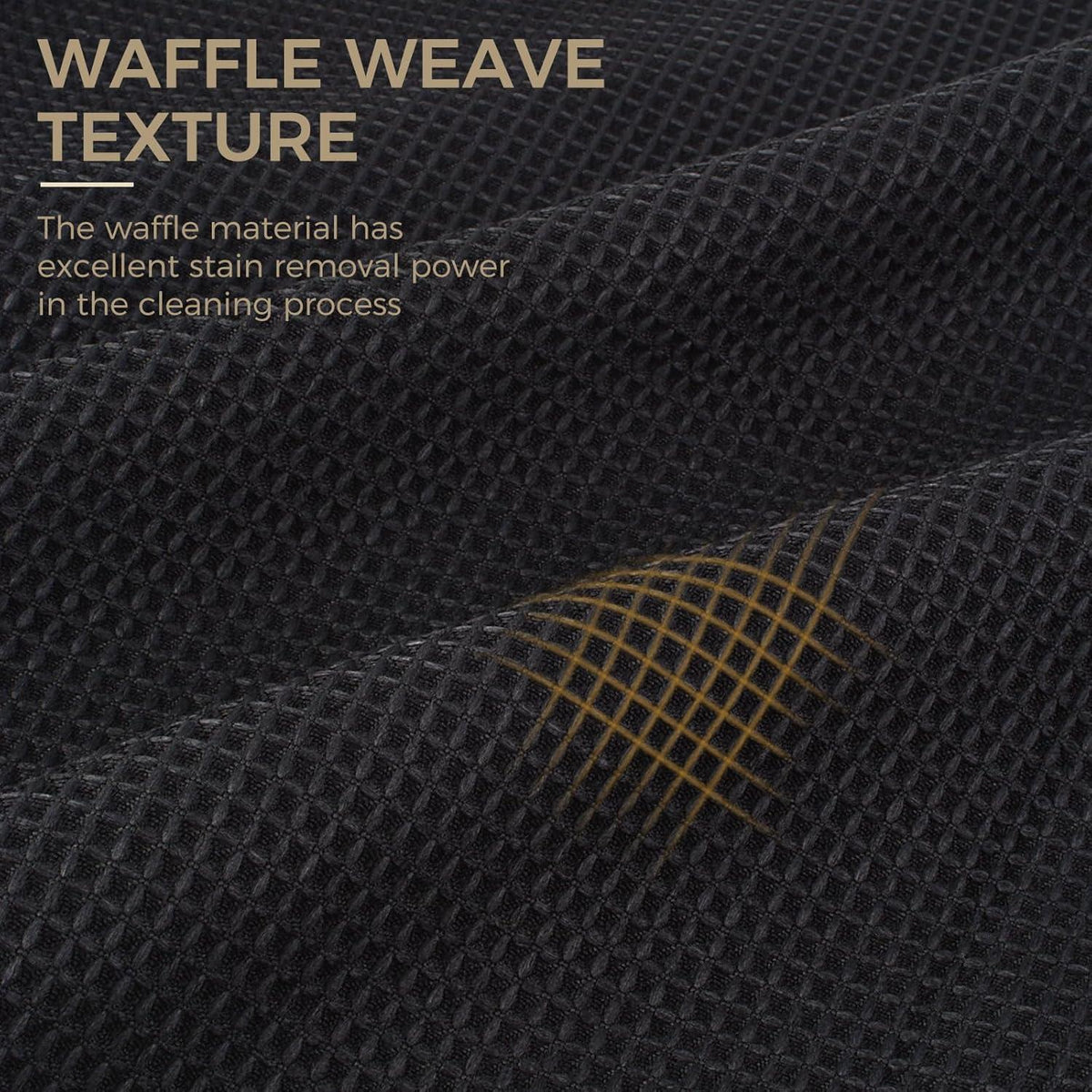 Mikrofasertuch Schwarz 6er Set 30x30cm Waffeltuch Fusselfrei