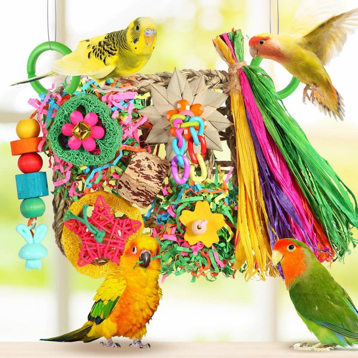 Vogelspielzeug YIXUND Sittiche Papageien Nymphensittiche Kletterwand