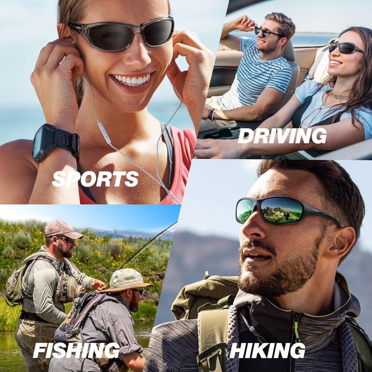 Sportbrille polarisiert UV400 TR90 ultraleicht Herren Damen